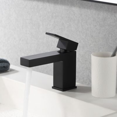 Image showing  Rift Single Hole Single Handle Bathroom Faucet Rust Resist in Matte Black