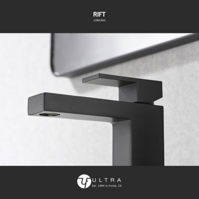 Image showing  Rift Single Hole Single Handle Bathroom Faucet Rust Resist in Matte Black