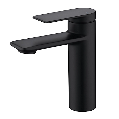 Ultra Faucets Wedge Single Hole Single-Handle Bathroom Faucet Rust Resist in Matte Black