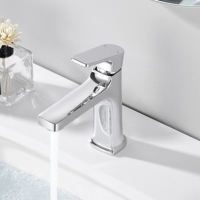 Image showing  Dean Single Hole Single-Handle Lavatory Bathroom Faucet Rust Resist in Polished Chrome
