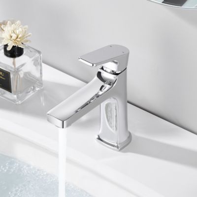 Image showing  Dean Single Hole Single-Handle Lavatory Bathroom Faucet Rust Resist in Polished Chrome