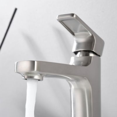 Image showing  Dean Single Hole Single-Handle Lavatory Bathroom Faucet Rust Resist in Brushed Nickel