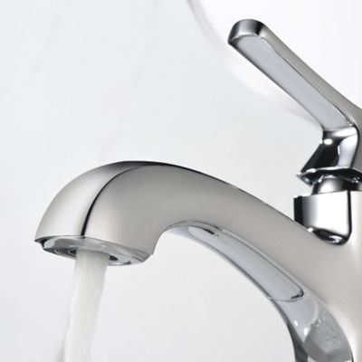 Image showing  Lotto 4 in. Centerset Single-Handle Bathroom Lavatory Faucet Rust Resist with Drain Assembly in Polished Chrome
