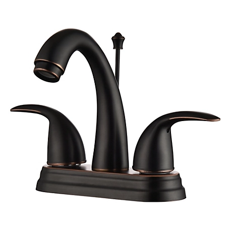 Ultra Faucets Vantage 4 in. Centerset 2-Handle Bathroom Faucet with Drain Assembly, 1.2 GPM, Rust Resist in Oil Rubbed Bronze