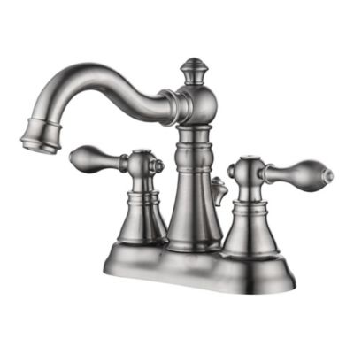 Ultra Faucets Signature 4 in. Centerset 2-Handle Bathroom Faucet with Drain Assembly, Swivel Spout, 2.2 GPM in Brushed Nickel