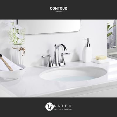 Image showing  Transitional Collection Two-Handle Lavatory Faucet with Pop-Up Drain Assembly, Chrome Finish