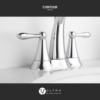 Image showing  Transitional Collection Two-Handle Lavatory Faucet with Pop-Up Drain Assembly, Chrome Finish