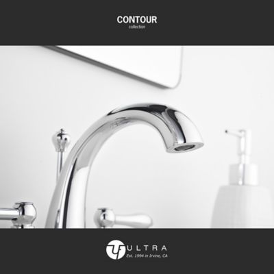 Image showing  Transitional Collection Two-Handle Lavatory Faucet with Pop-Up Drain Assembly, Chrome Finish