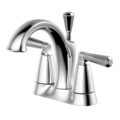 Ultra Faucets Z 4 in. Centerset 2-Handle Bathroom Faucet with Drain Assembly, 1.5 GPM, Spot Resist in Polished Chrome