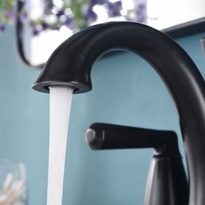 Image showing  Z 4 in. Centerset 2-Handle Bathroom Faucet with Drain Assembly, 1.5 GPM, Spot Resist in Oil Rubbed Bronze