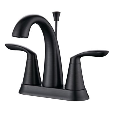 Image showing  Stilleto 4 in. Centerset 2-Handle Bathroom Faucet with Drain Assembly, 1.2 GPM, Rust Resist in Oil Rubbed Bronze