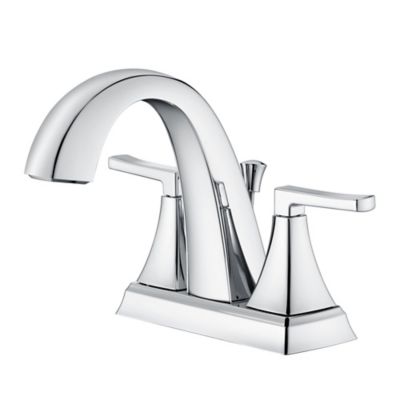 Ultra Faucets Lotto 4 in. Centerset 2-Handle Bathroom Faucet with Drain Assembly, Rust Resist in Polished Chrome