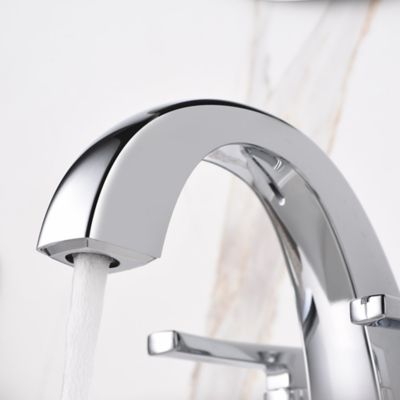 Image showing  Lotto 4 in. Centerset 2-Handle Bathroom Faucet with Drain Assembly, Rust Resist in Polished Chrome