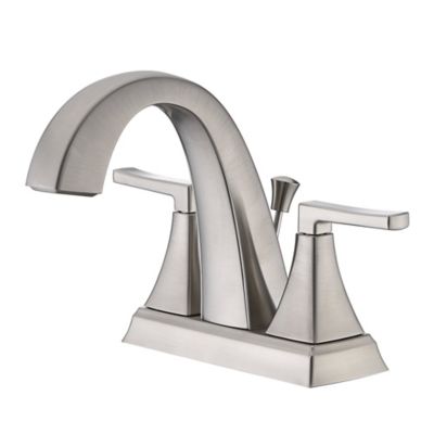 Ultra Faucets 4 in. Lotto Centerset 2-Handle Bathroom Faucet with Drain Assembly, Rust Resist in Brushed Nickel
