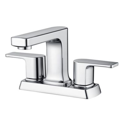 ultra faucets dean 4 in. centerset 2-handle bathroom faucet with drain assembly, rust and tarnish resist in polished chrome
