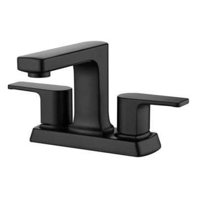 Ultra Faucets Dean 4 in. Centerset 2-Handle Bathroom Faucet with Drain Assembly, Rust and Tarnish Resist in Matte Black