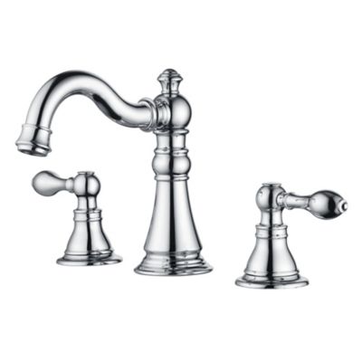 Ultra Faucets Signature 8 in. Widespread 2-Handle Bathroom Faucet with Drain Assembly, Rust Resist in Polished Chrome