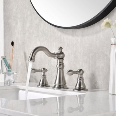 Ultra Faucets Signature 8 in. Widespread 2-Handle Bathroom Faucet with ...
