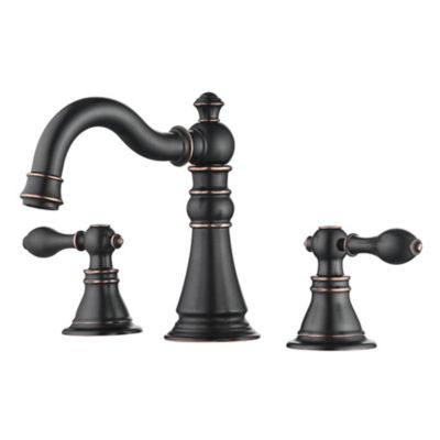 Ultra Faucets 8 in. Signature Widespread 2-Handle Bathroom Faucet with Drain Assembly, Rust Resist in Oil Rubbed Bronze