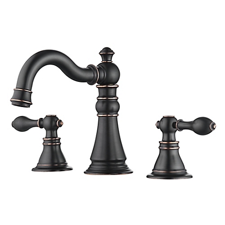 Ultra Faucets Signature 8 in. Widespread 2-Handle Bathroom Faucet with Drain Assembly, Rust Resist in Oil Rubbed Bronze