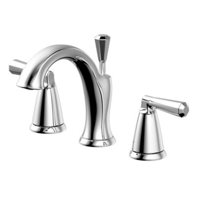 Image showing  Z 8 in. Widespread 2-Handle Bathroom Faucet with Drain Assembly, Rust Resist in Polished Chrome