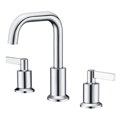 Ultra Faucets Kree 8 in. Widespread 2-Handle Bathroom Faucet with Drain Assembly, Swivel Spout, Rust Resist in Polished Chrome