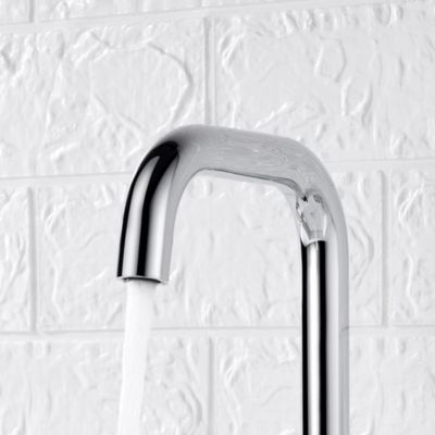 Image showing  Kree 8 in. Widespread 2-Handle Bathroom Faucet with Drain Assembly, Swivel Spout, Rust Resist in Polished Chrome