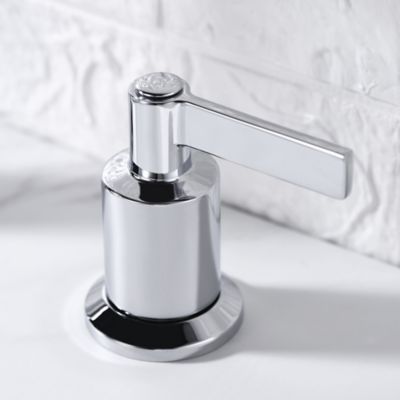 Image showing  Kree 8 in. Widespread 2-Handle Bathroom Faucet with Drain Assembly, Swivel Spout, Rust Resist in Polished Chrome