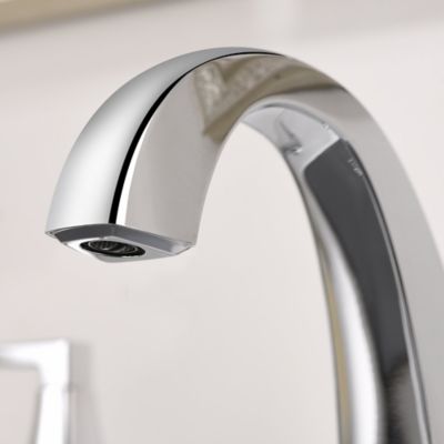 Image showing  Lotto 8 in. Widespread 2-Handle Bathroom Lavatory Faucet with Drain Assembly, Rust Resist in Polished Chrome