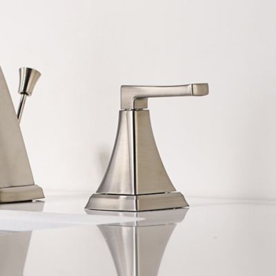 Image showing  Lotto 8 in. Widespread 2-Handle Bathroom Lavatory Faucet with Drain Assembly, Rust Resist in Brushed Nickel
