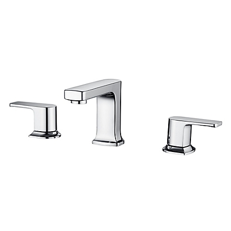 Ultra Faucets Dean 8 in. Widespread 2-Handle Bathroom Faucet with Drain Assembly, Rust Resist in Polished Chrome