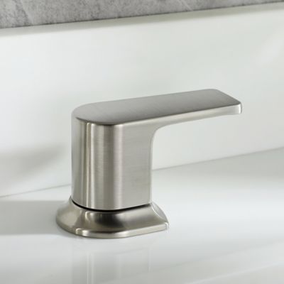 Image showing  8 in. Dean Widespread 2-Handle Bathroom Faucet with Drain Assembly, Rust Resistant, Brushed Nickel