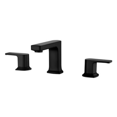 Ultra Faucets Dean 8 in. Widespread 2-Handle Bathroom Faucet with Drain Assembly, Rust Resist in Matte Black
