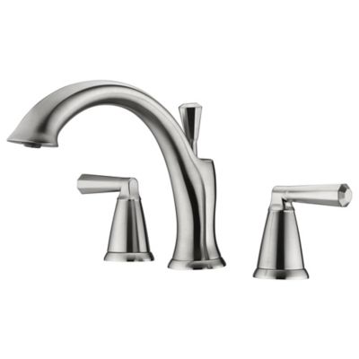 Ultra Faucets Z 2-Handle Deck-Mount Roman Tub Faucet in Brushed Nickel