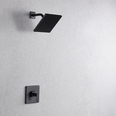 Image showing  Rift Single Handle 1-Spray Shower Faucet 1.8 GPM with Pressure Balance, Anti Scald in Matte Black (Valve Included)