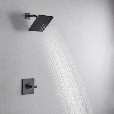 Image showing  Rift Single Handle 1-Spray Shower Faucet 1.8 GPM with Pressure Balance, Anti Scald in Matte Black (Valve Included)