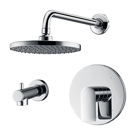Ultra Faucets Wedge Single Handle 1-Spray Tub & Shower Faucet 1.8 GPM with Pressure Balance in. Polished Chrome (Valve Included)