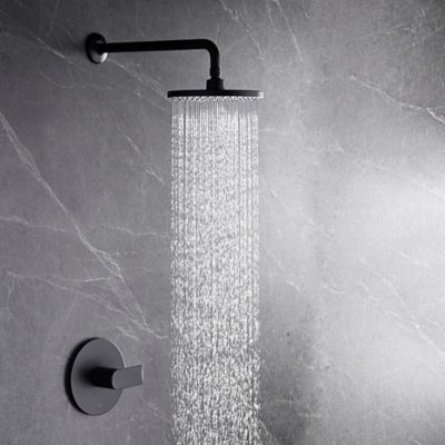 Image showing  Wedge Single Handle 1-Spray Tub and Shower Faucet 1.8 GPM with Pressure Balance in. Matte Black (Valve Included)