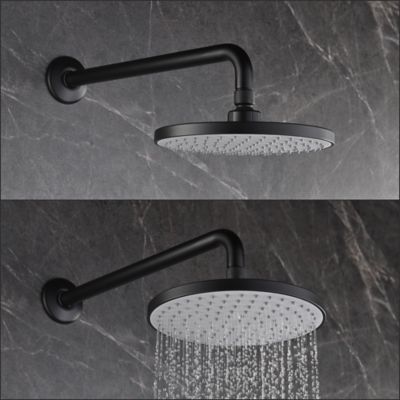 Image showing  Wedge Single Handle 1-Spray Tub and Shower Faucet 1.8 GPM with Pressure Balance in. Matte Black (Valve Included)