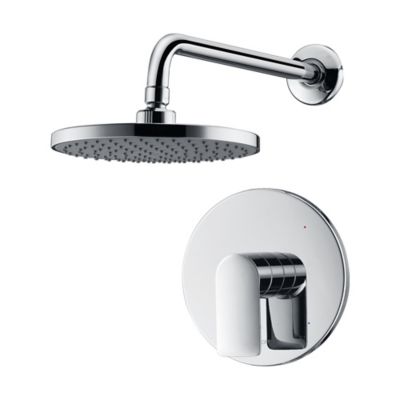 Ultra Faucets Wedge Single Handle 1-Spray Shower Faucet 1.8 GPM, Pressure Balance, Anti Scald, Polished Chrome (Valve Included)