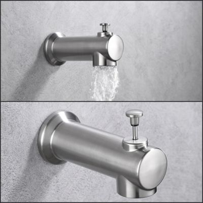 Image showing  Kree Single Handle 1-Spray Tub and Shower Faucet 1.8 GPM with Pressure Balance in. Brushed Nickel (Valve Included)