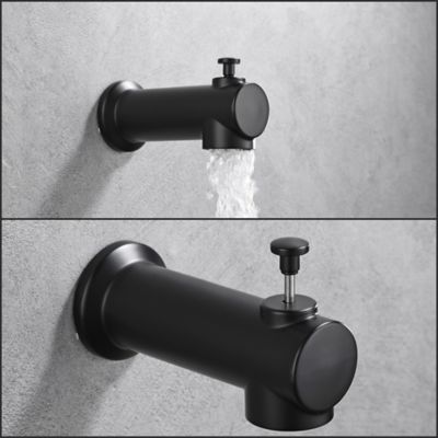 Image showing  Kree Single Handle 1-Spray Tub and Shower Faucet 1.8 GPM with Pressure Balance in. Matte Black (Valve Included)