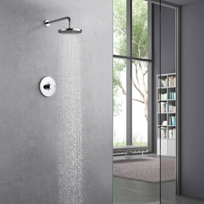 Image showing  Kree Single Handle 1-Spray Shower Faucet 1.8 GPM, Pressure Balance, Anti Scald in Polished Chrome (Valve Included)
