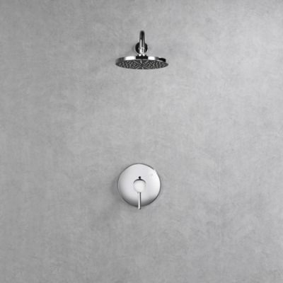 Image showing  Kree Single Handle 1-Spray Shower Faucet 1.8 GPM, Pressure Balance, Anti Scald in Polished Chrome (Valve Included)