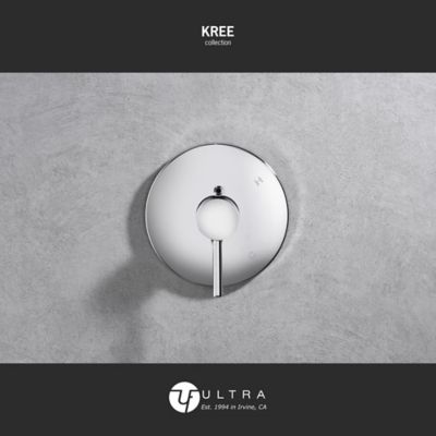 Image showing  Kree Single Handle 1-Spray Shower Faucet 1.8 GPM, Pressure Balance, Anti Scald in Polished Chrome (Valve Included)