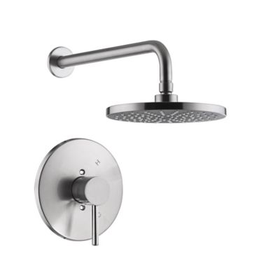 Ultra Faucets Kree Single Handle 1-Spray Shower Faucet 1.8 GPM, Pressure Balance, Anti Scald in Brushed Nickel (Valve Included)