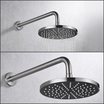 Image showing  Kree Single Handle 1-Spray Shower Faucet 1.8 GPM, Pressure Balance, Anti Scald in Brushed Nickel (Valve Included)