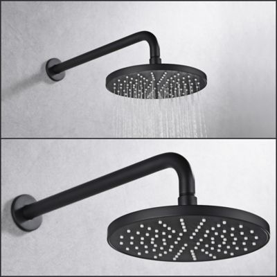 Image showing  Kree Single Handle 1-Spray Shower Faucet 1.8 GPM with Pressure Balance, Anti Scald in Matte Black (Valve Included)