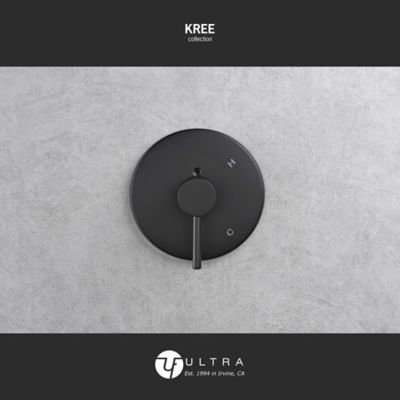 Image showing  Kree Single Handle 1-Spray Shower Faucet 1.8 GPM with Pressure Balance, Anti Scald in Matte Black (Valve Included)