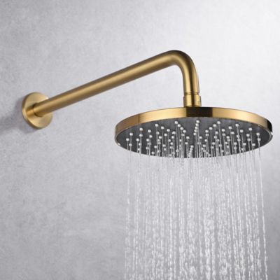 Image showing  Kree Single Handle 1-Spray Shower Faucet with Valve and Pressure Balance, 1.8 GPM, Anti Scald, Brushed Gold